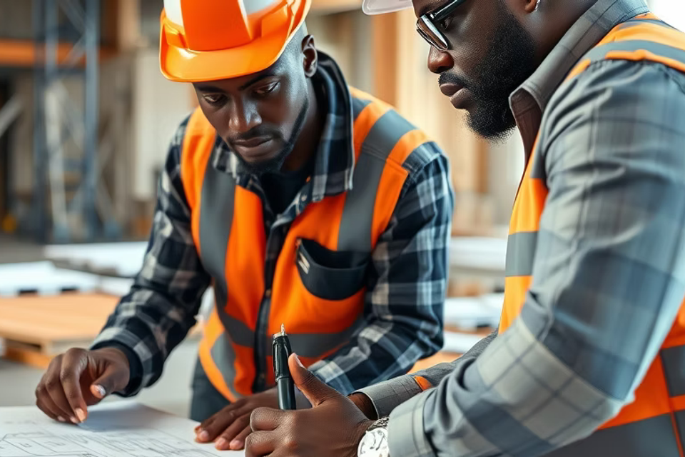 Commercial construction crew at a Louisville project
